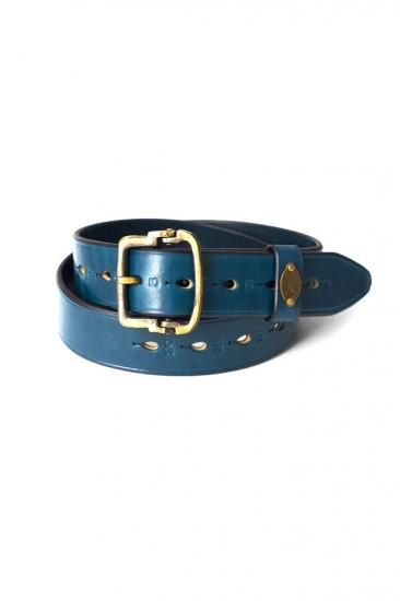 Porter Classic - LEATHER BELT - BLUE ポータークラシック Porter Classic - LEATHER BELT - BLUE ポータークラシック