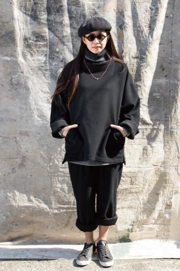 Porter Classic - LAMB WOOL SMOCK - BLACK