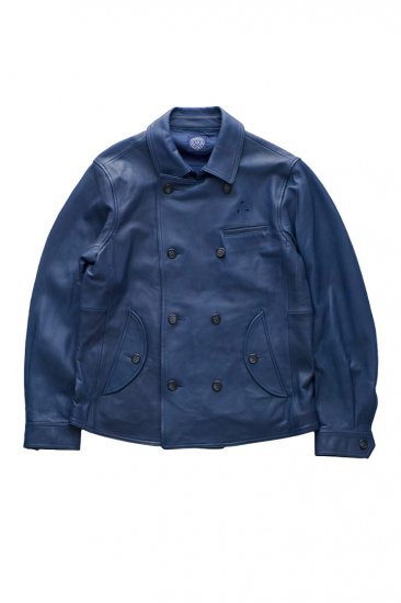 Porter Classic - SHEEP LEATHER DOUBLE JACKET - BLUE - ポーター ...