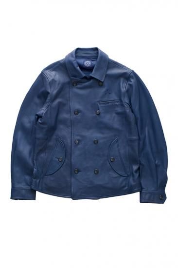 Porter Classic - SHEEP LEATHER DOUBLE JACKET - BLUE - ポーター ...