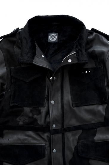 Porter Classic - M-65 TB LEATHER JACKET - PLATINUM RIVET