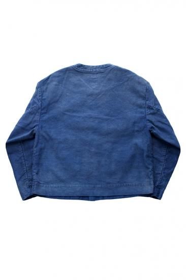 Porter Classic - MOLESKIN NO-COLLAR JACKET - BLUE ポーター Porter Classic - MOLESKIN NO-COLLAR JACKET - BLUE ポーター