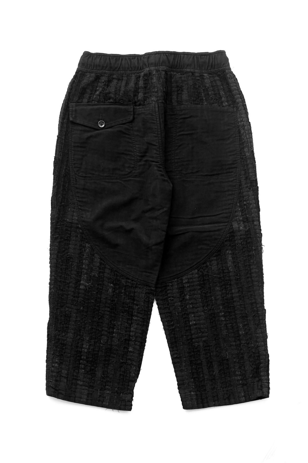 Porter Classic - HAGIRE WIDE PANTS - BLACK ポータークラシック