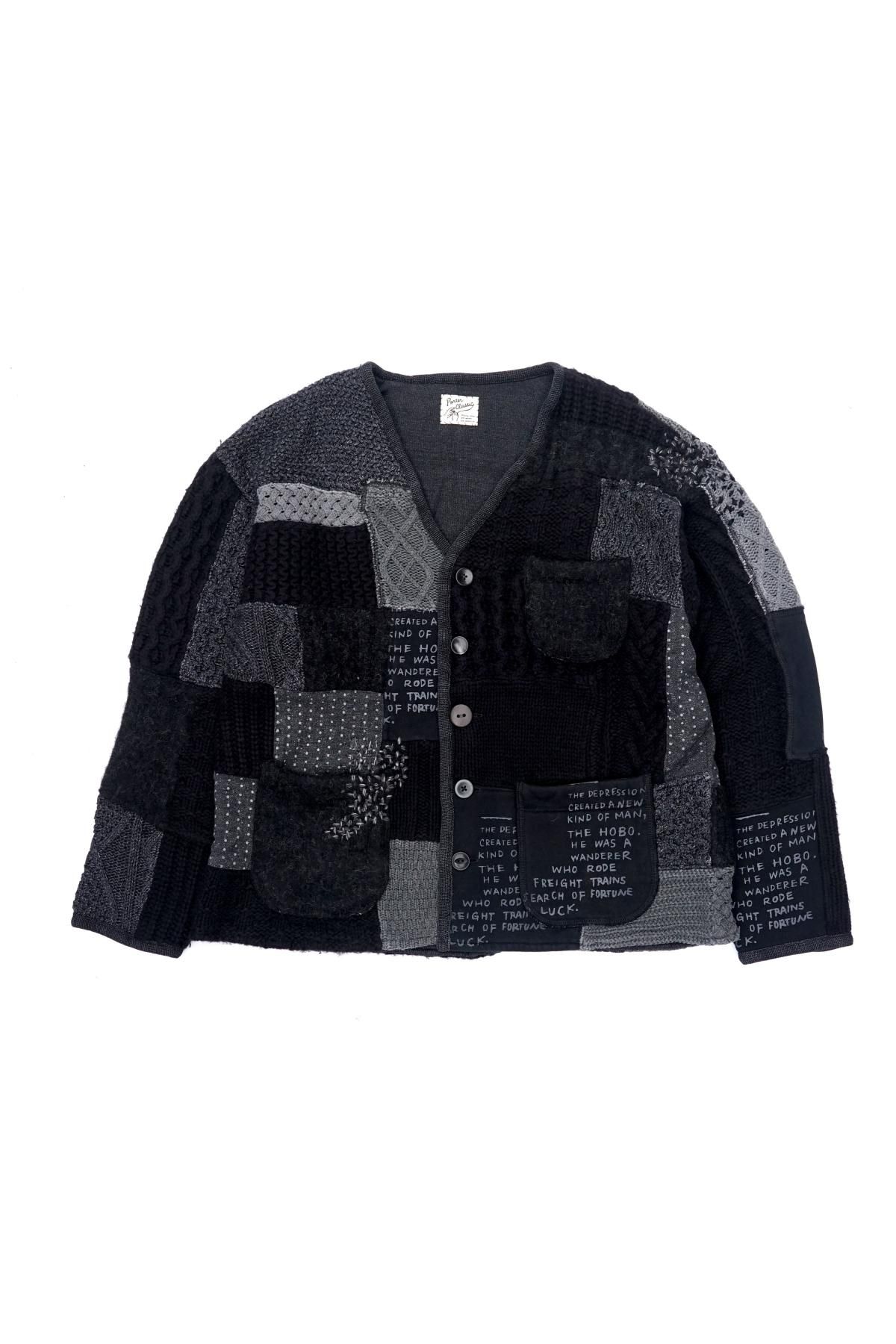Porter ぎこちない Classic PATCHWORK KNIT CARDIGAN Porter ぎこちない Classic PATCHWORK KNIT CARDIGAN