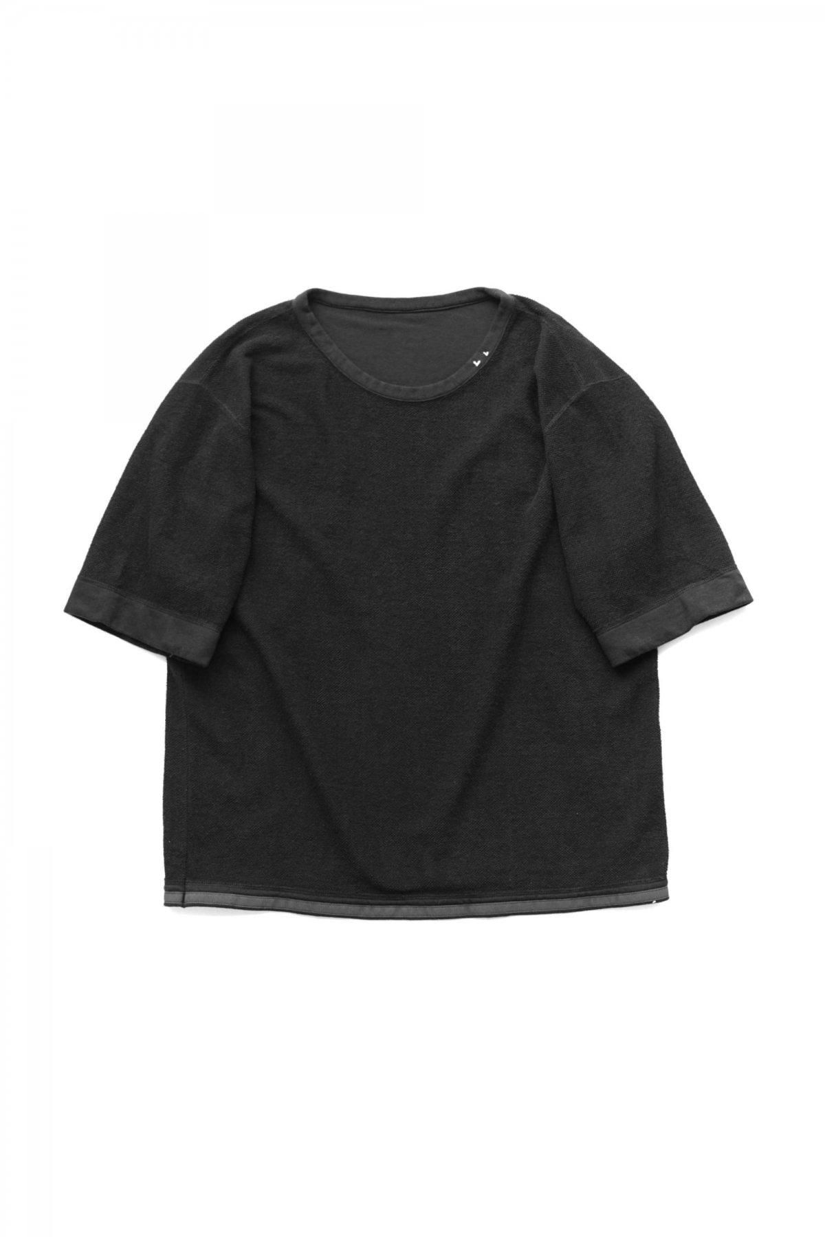 Porter Classic - SUMMER PILE T-SHIRT - BLACK ポーター