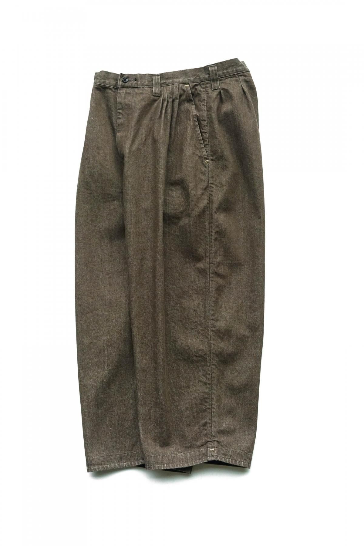 Porter Classic - HAPPY DENIM JAZZ PANTS 2022 - BROWN Porter Classic - HAPPY DENIM JAZZ PANTS 2022 - BROWN