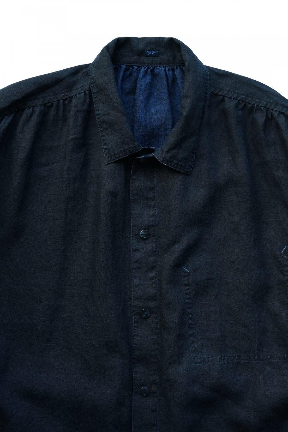 Porter Classic - FARMER'S LINEN GATHERED JACKET - INDIGO ポーター