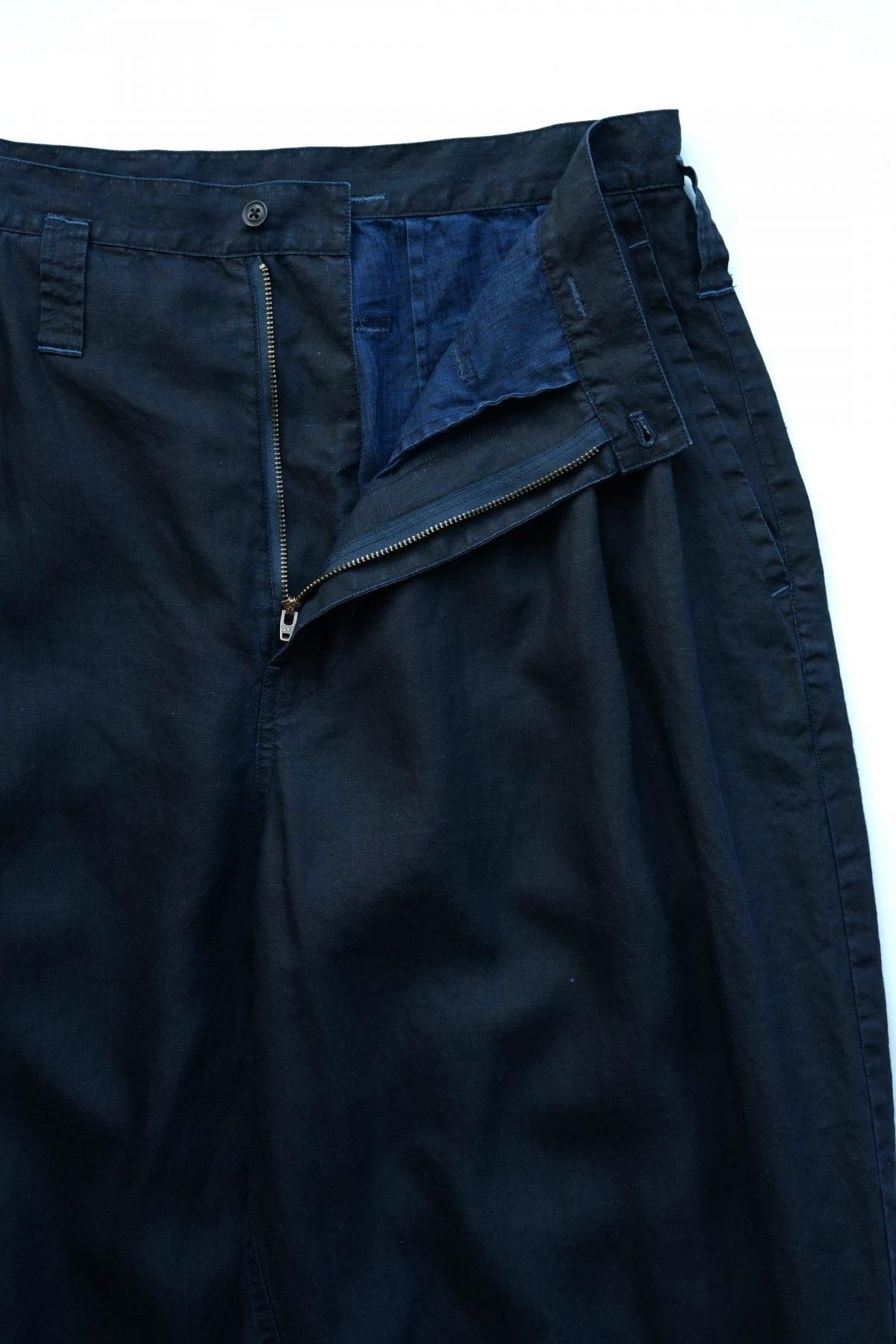 Porter Classic - FARMER'S LINEN BEBOP PANTS - INDIGO Porter Classic - FARMER'S LINEN BEBOP PANTS - INDIGO