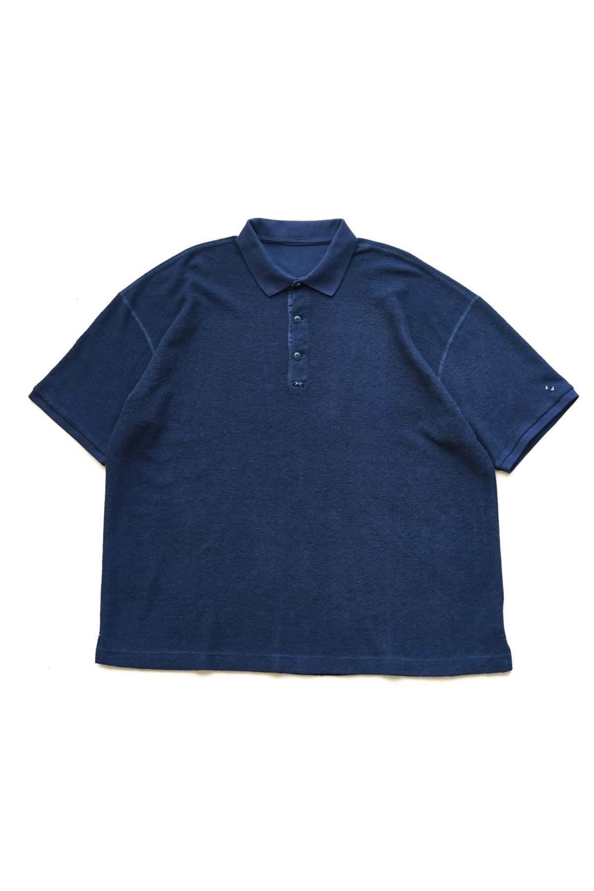 Porter Classic - SUMMER PILE POLO SHIRT - NAVY ポータークラシック ...