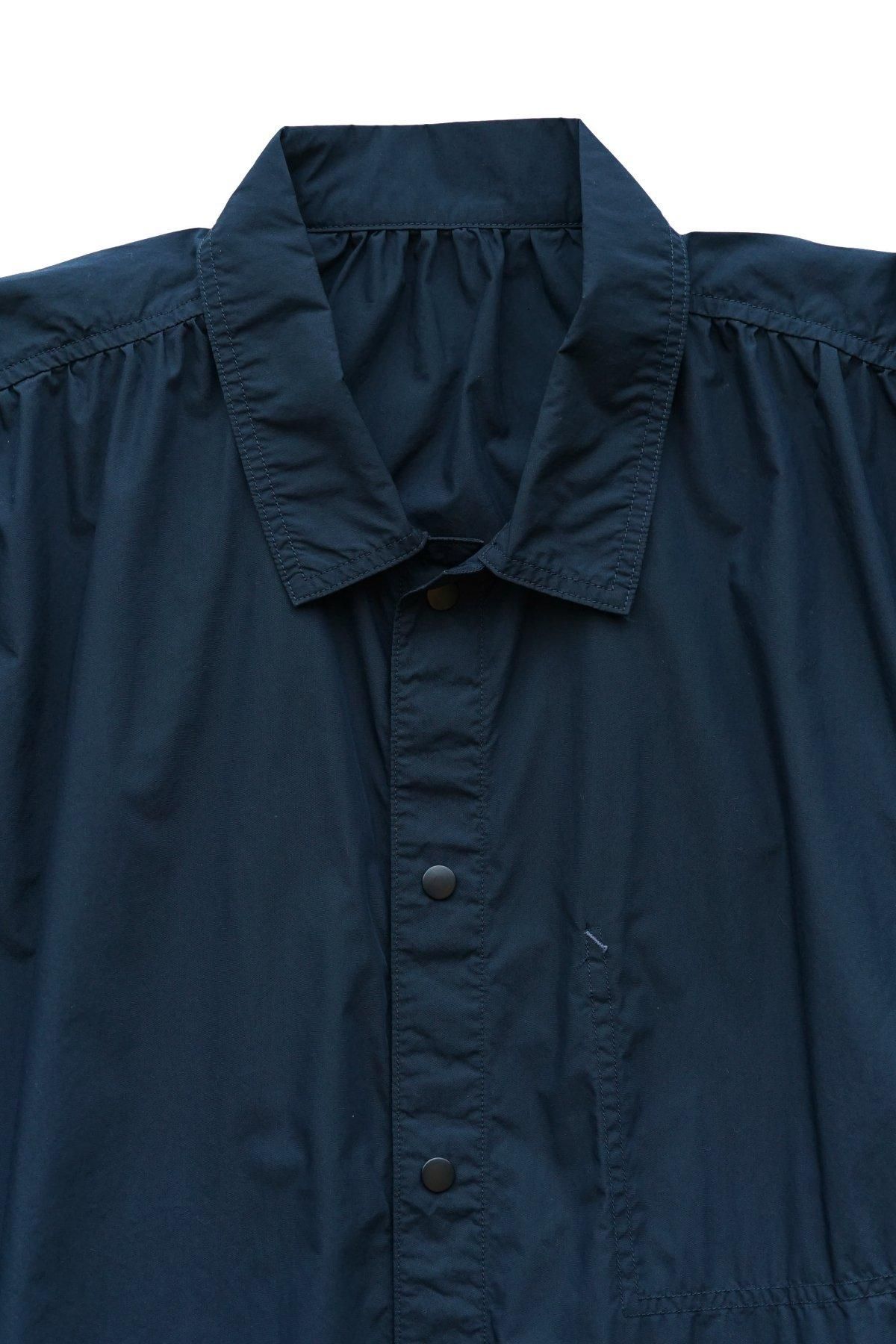 Porter Classic - POPLIN GATHERED JACKET - NAVY ポーター