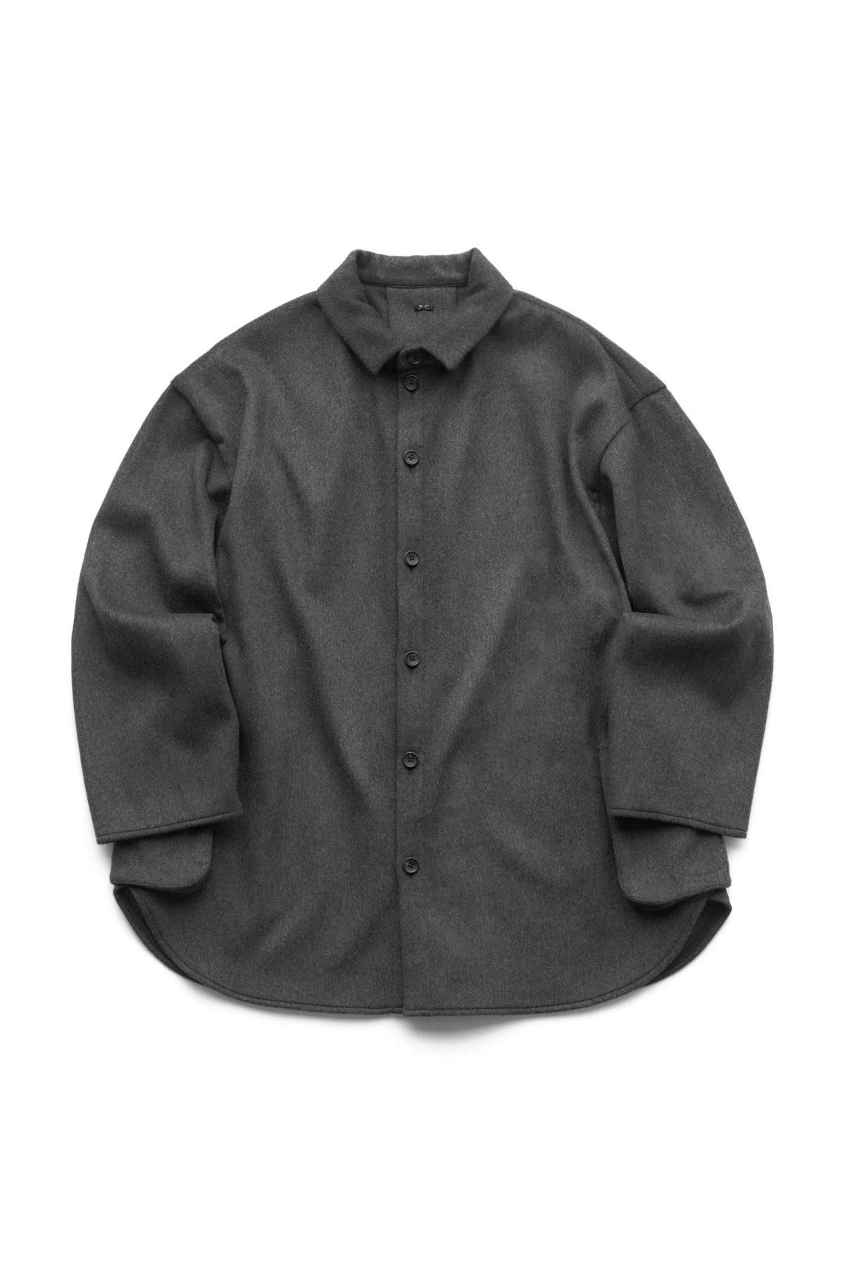 ポータークラシックCASHMERE SHIRT JACKET サイズ2 グレーニート