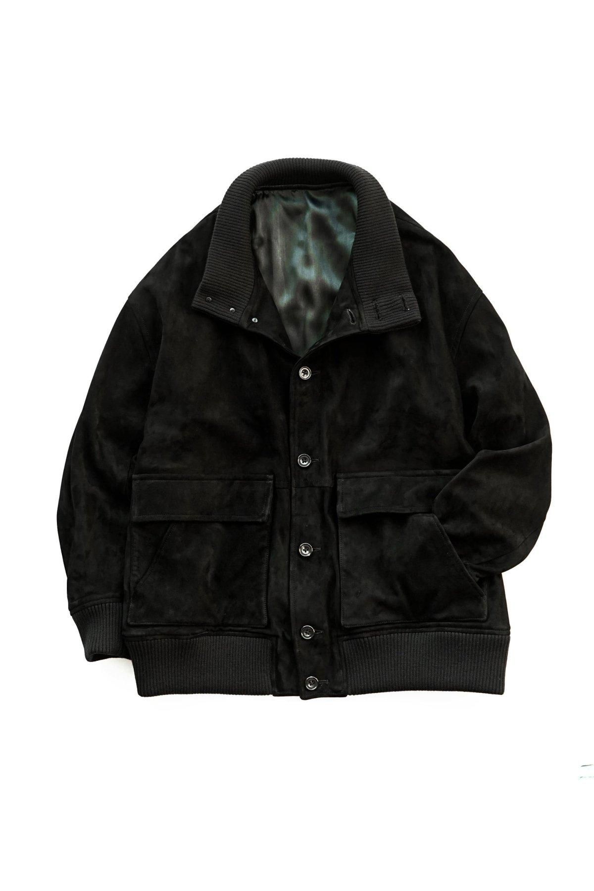 Porter Classic - LEATHER SUEDE BLOUSON(ENTREFINO) - BLACK