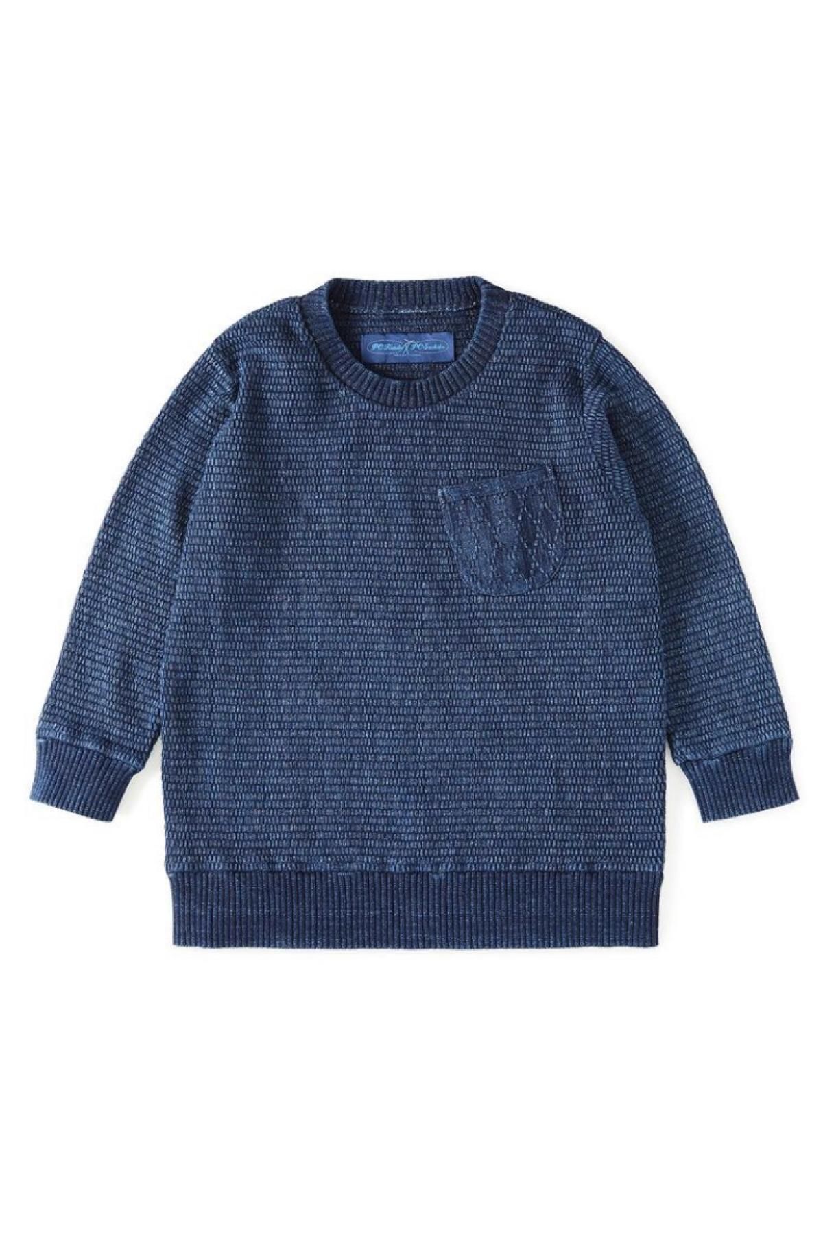 消費税無し Porter Classic - BEATNIK KENDO KNIT CREWNECK - BLUE ポーター トップス