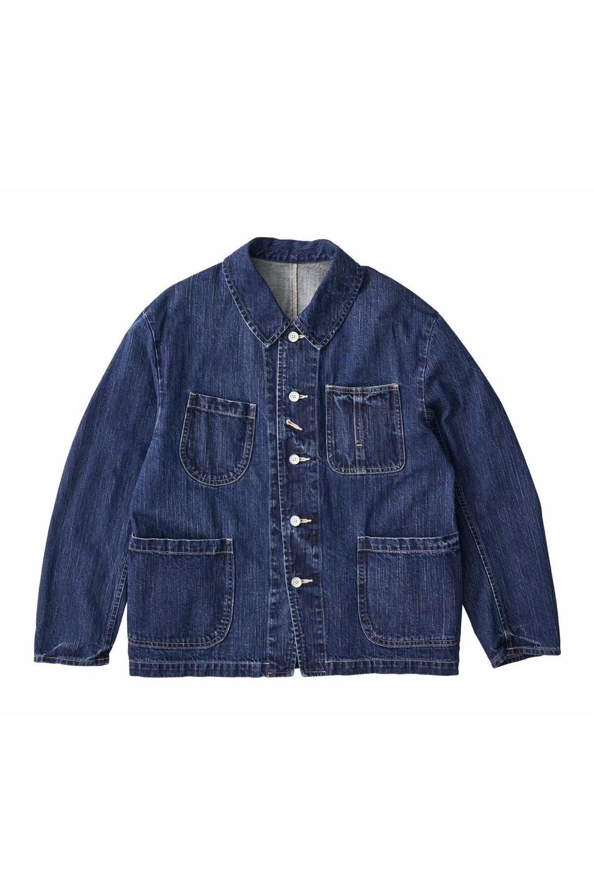 Porter Classic - STEINBECK DENIM FRENCH JACKET - NAVY Porter Classic - STEINBECK DENIM FRENCH JACKET - NAVY
