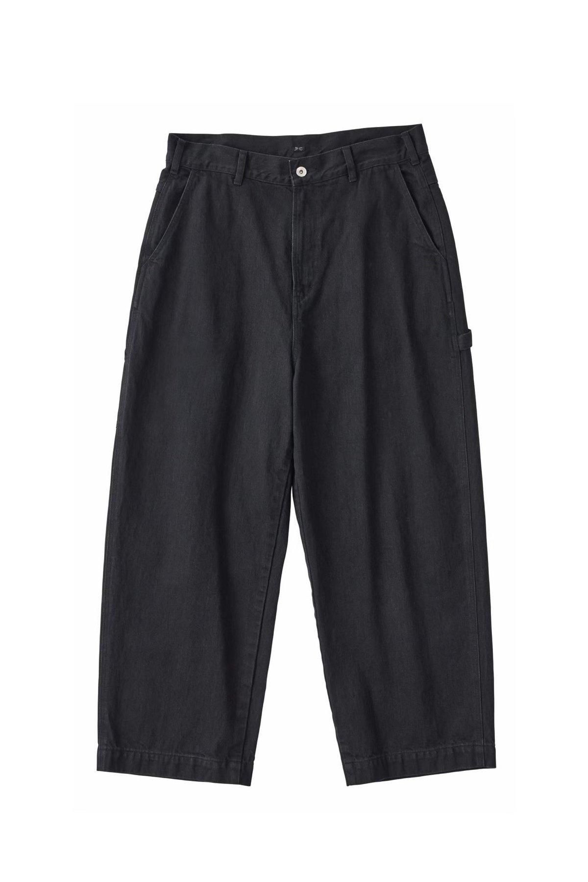 Porter Classic - STEINBECK DENIM PAINTER PANTS - BLACK Porter Classic - STEINBECK DENIM PAINTER PANTS - BLACK