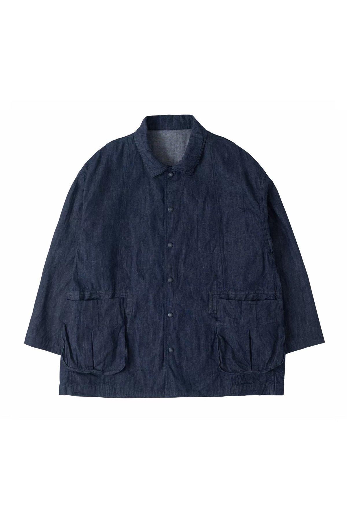 Porter Classic - CLASSIC DENIM MIL-SHIRT JACKET - NAVY Porter Classic - CLASSIC DENIM MIL-SHIRT JACKET - NAVY