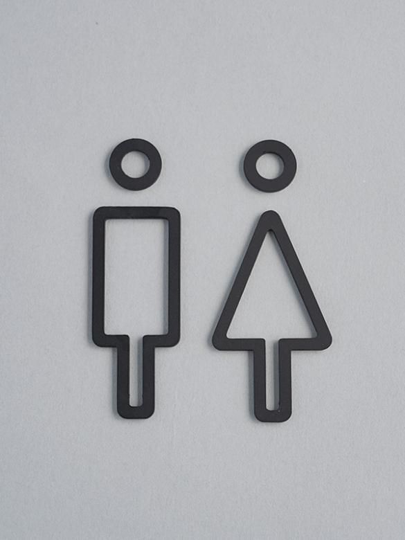 ԲŪǥ桼饹سԥtoilet line sign plate iron