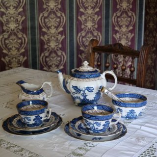 ブルーウィロー（Booths）金x藍x茶 - 英国 ヴィクトリアンキャット