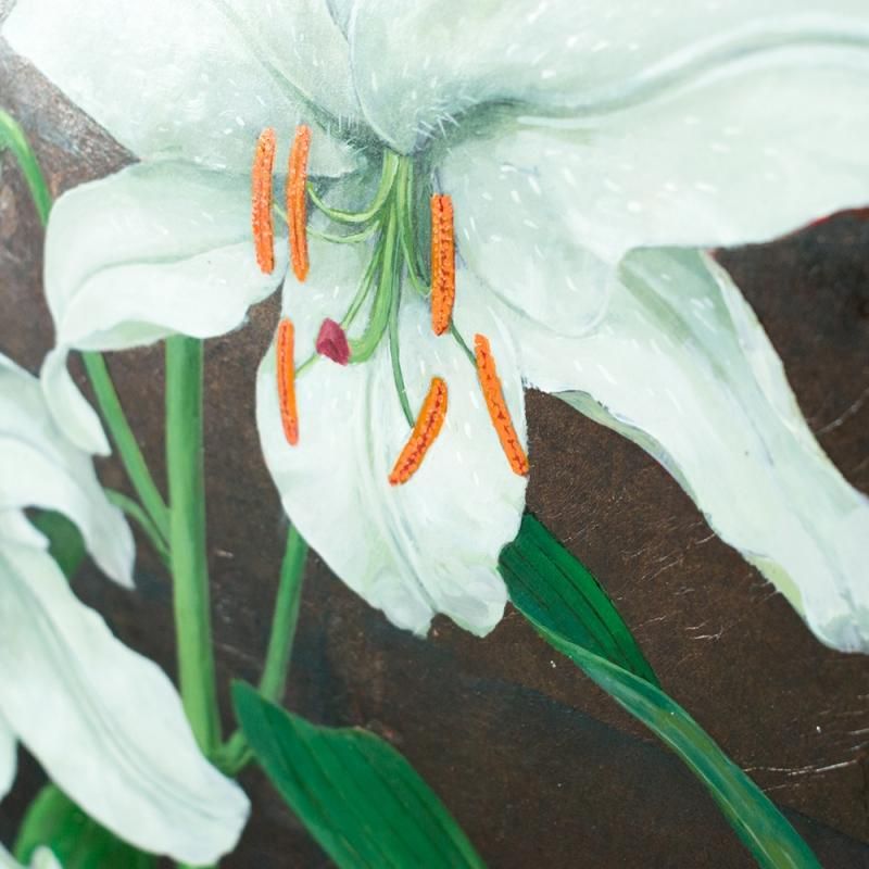 百合　油絵　絵　アート 26時 🌬 #猫 #油絵 #油絵作品 #油彩画 #絵 #空想画 #絵画 #art