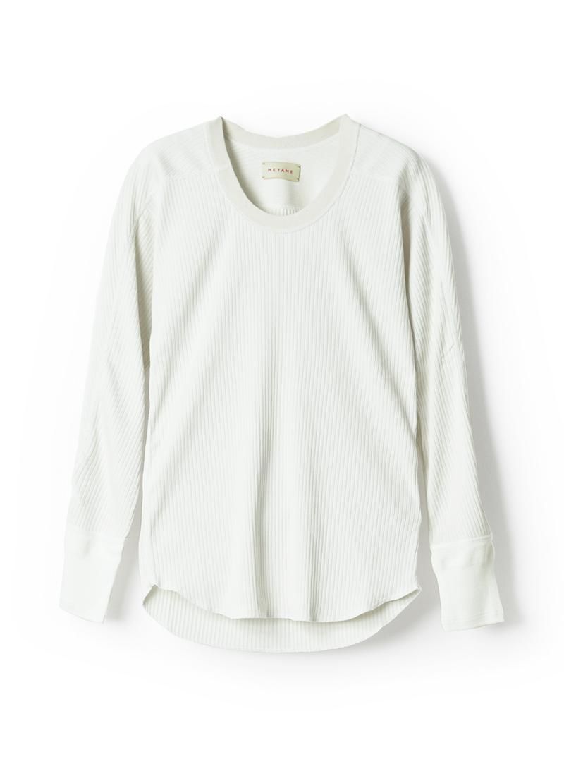 MEYAME Premium Oblong Neck Rib Pullover