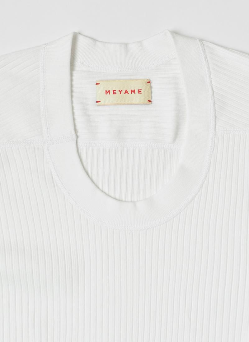 【未使用品】MEYAME OBLONG NECK RIB PULLOVER OBLONG NECK PULLOVER – MEYAME
