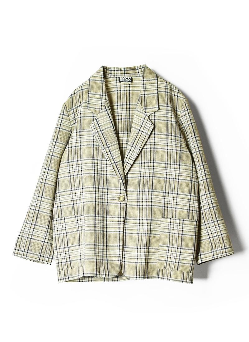 USED Tartan Check Light Jacket