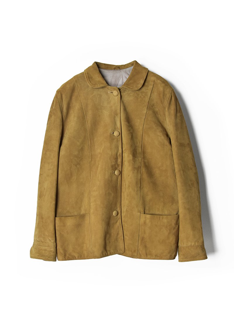 USED Round Collar Suede Jacket