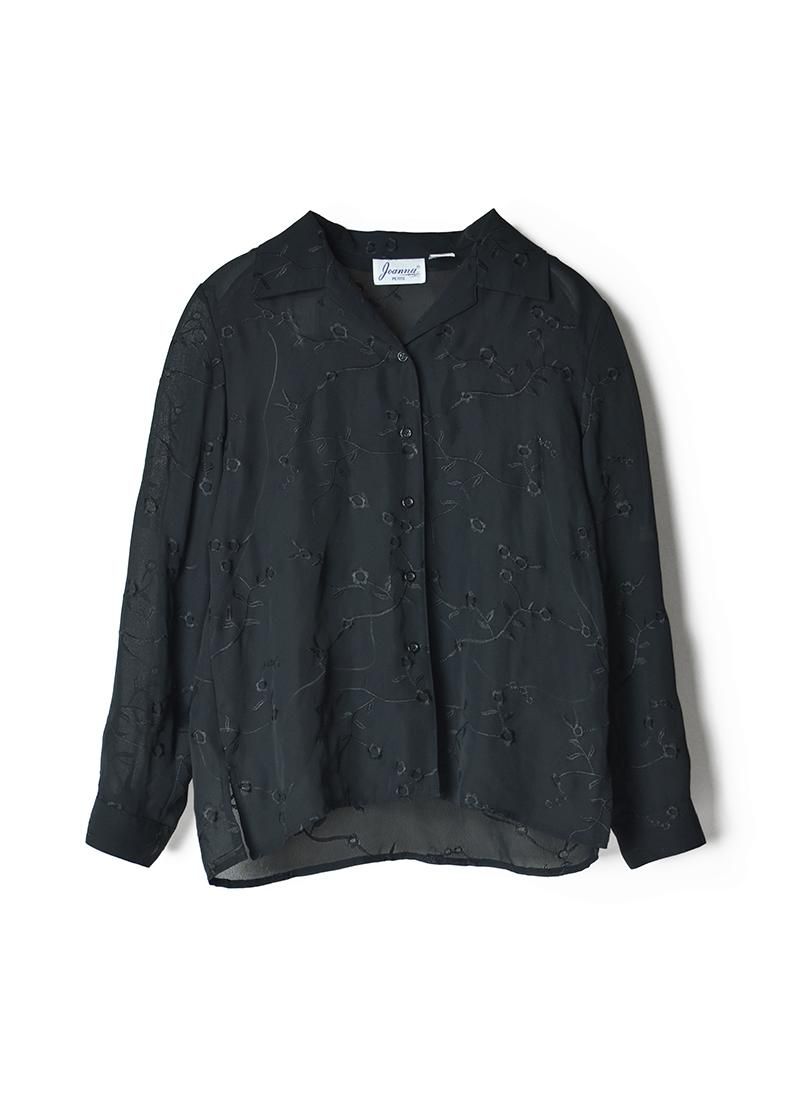 USED Flower Embroidery Blouse