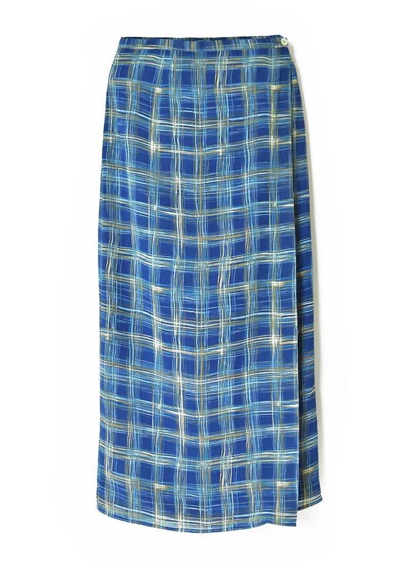 USED Design Print Wrap Skirt
