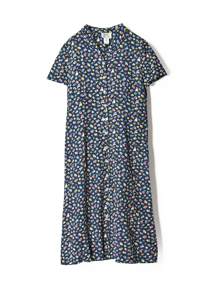 USED Rayon Floral Print Dress No.1