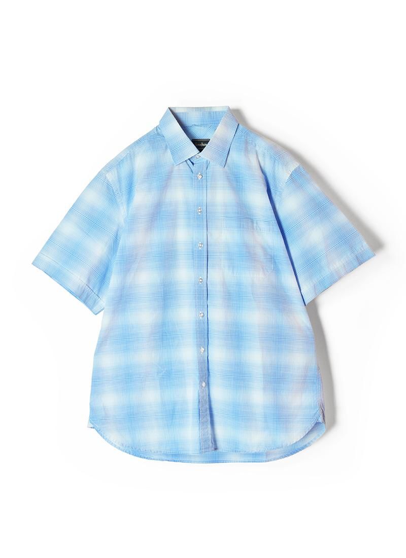 USED NEIMAN MARCUS Ombre Check Shirt


