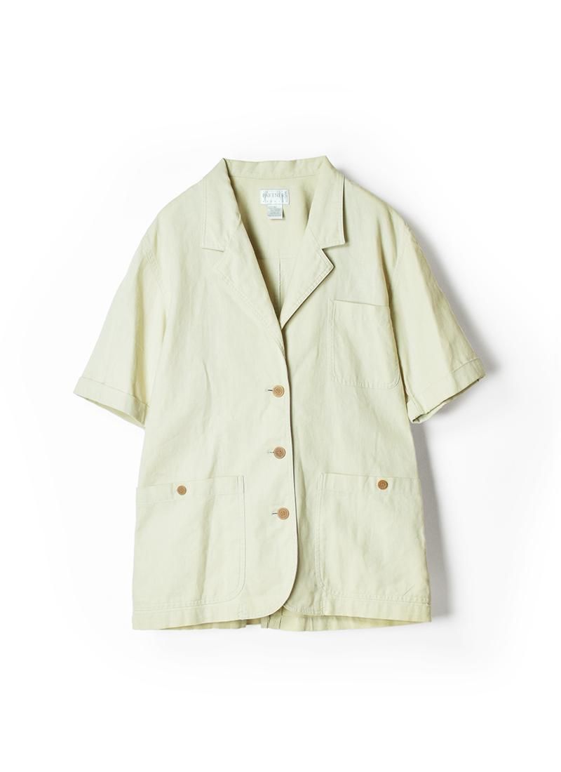 USED Short Sleeve Linen Jacket