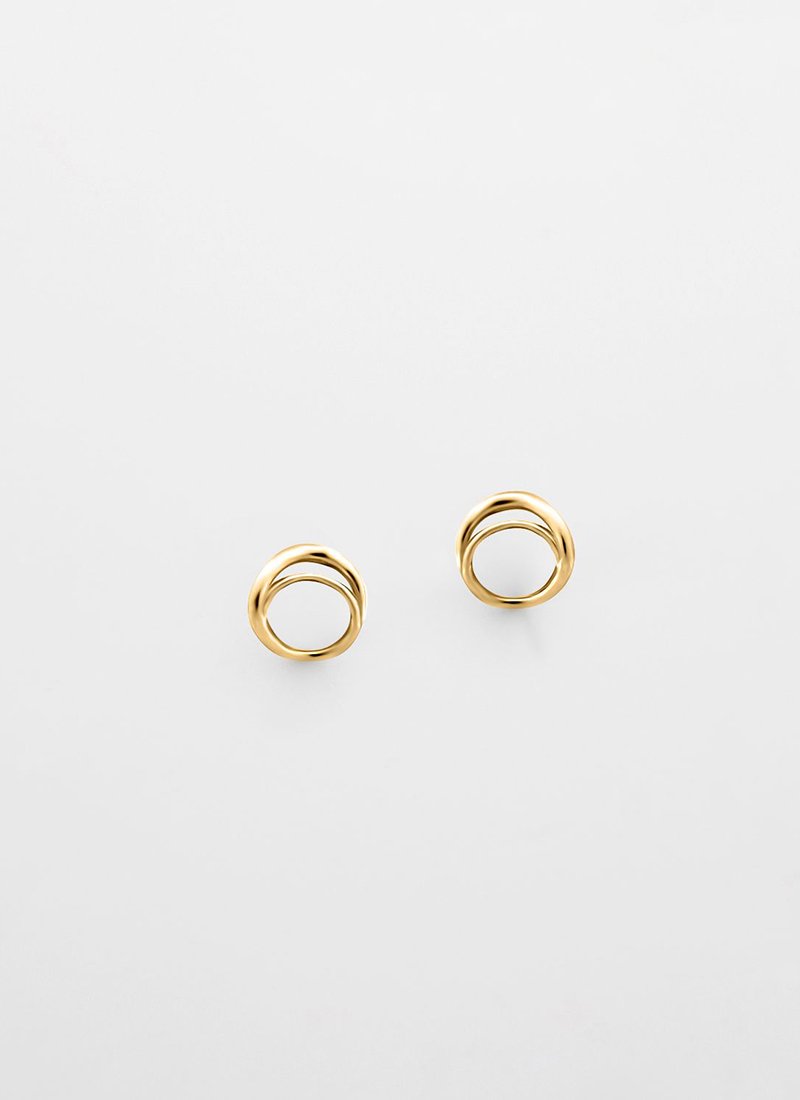SAPIR BACHAR Gold Mini Eclipse Earrings 

