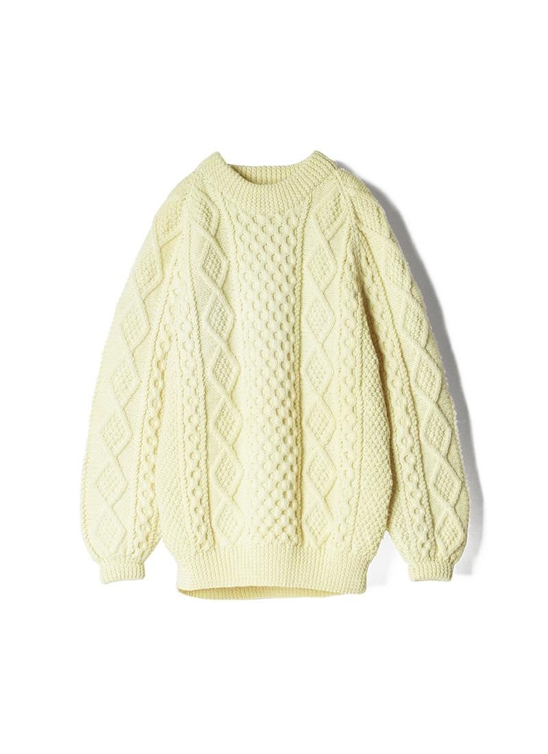 USED IRELAND Cable Knit Sweater