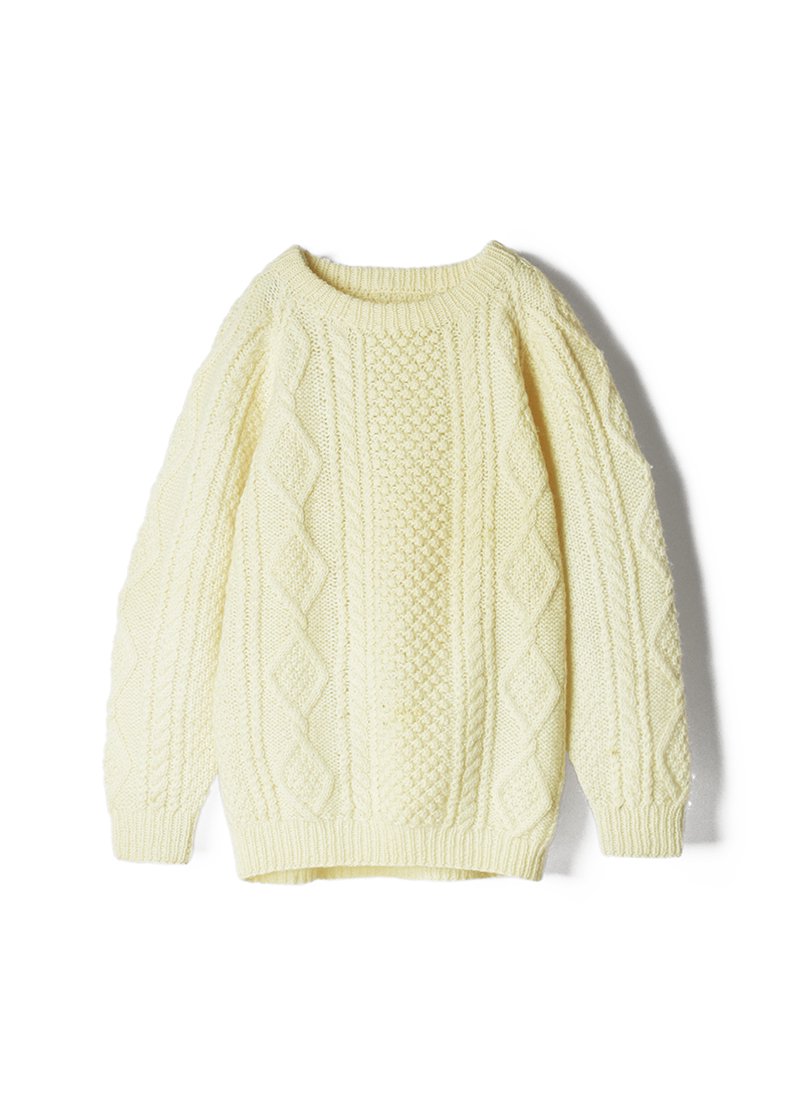 USED Popcorn Cable Knit Sweater