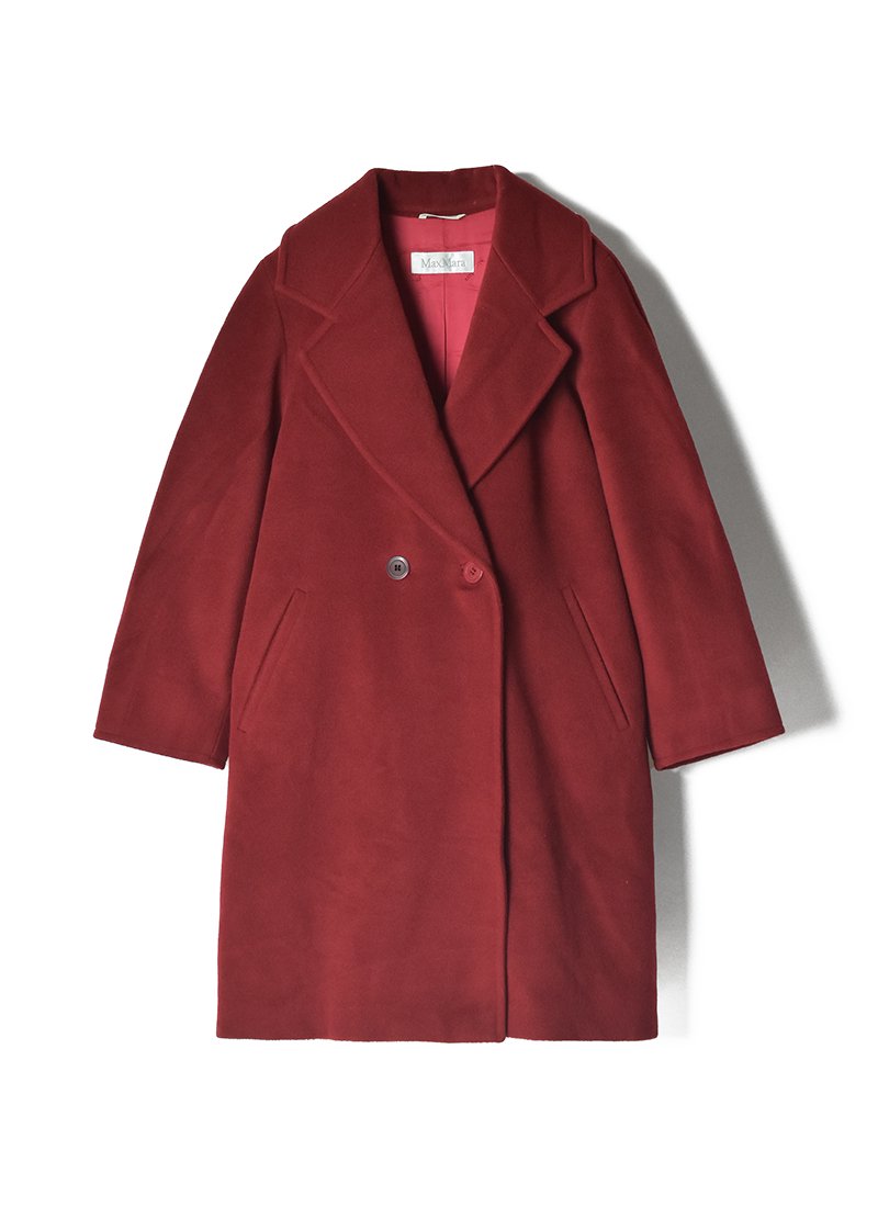 USED Max Mara Wool Cashmere Double Coat