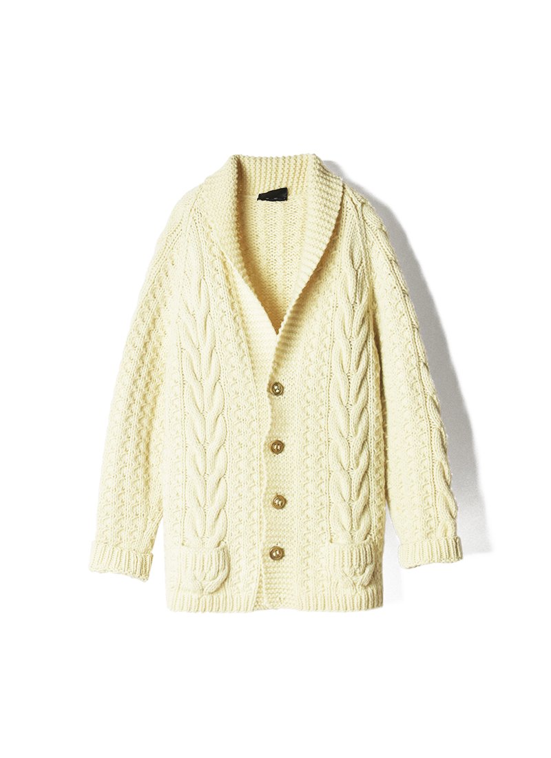 USED Cable Knit Cardigan No.2