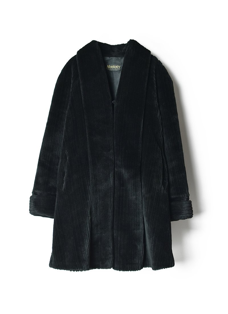 USED Shawl Color Eco Fur Coat