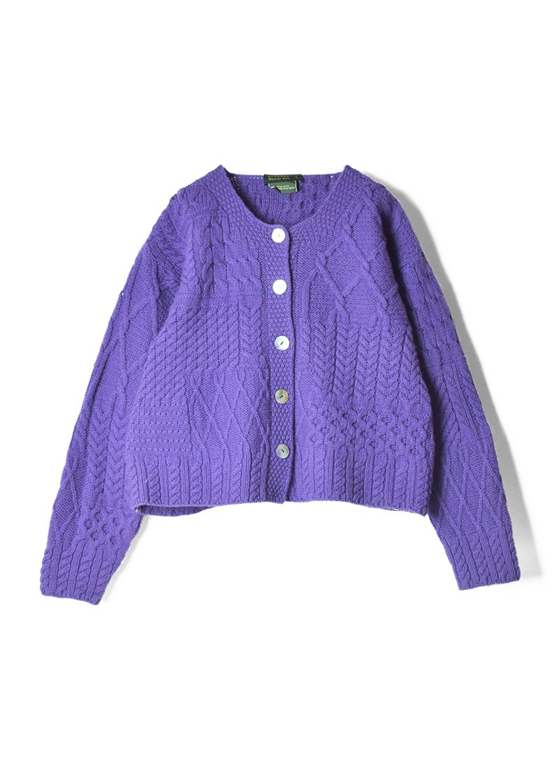 USED Short Cable Knit Cardigan No.1