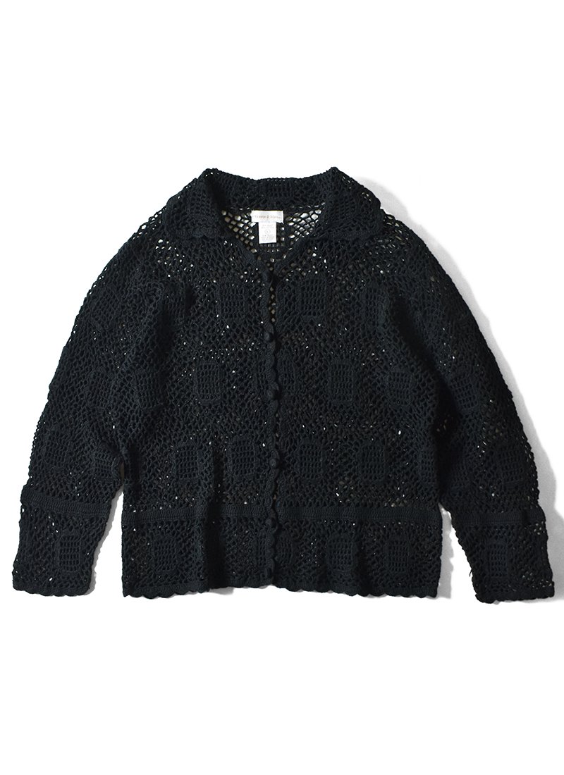 USED Crochet Cotton Knit Blouse