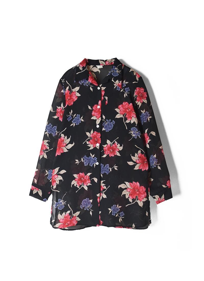 USED Flower Print Blouse No.3