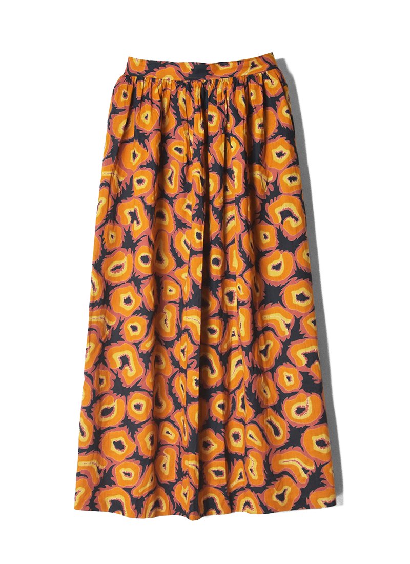 USED Printed Design Long Skirt