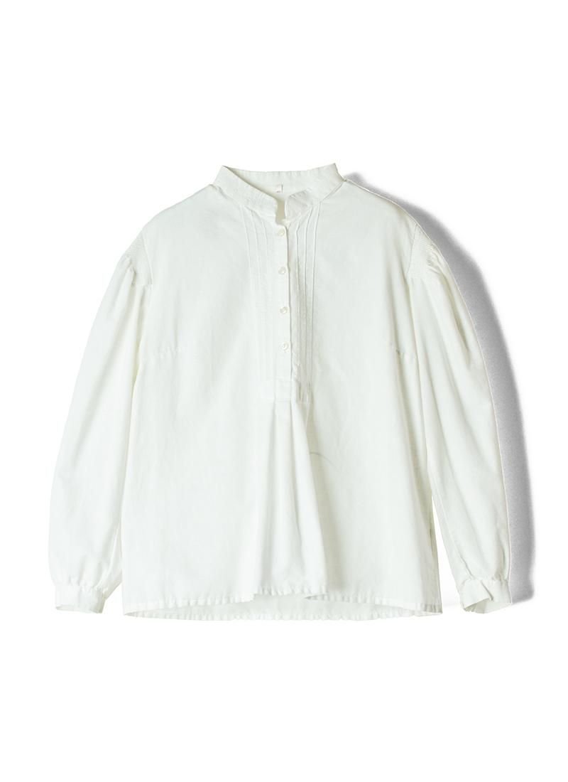 USED Stand Collar Designed Blouse