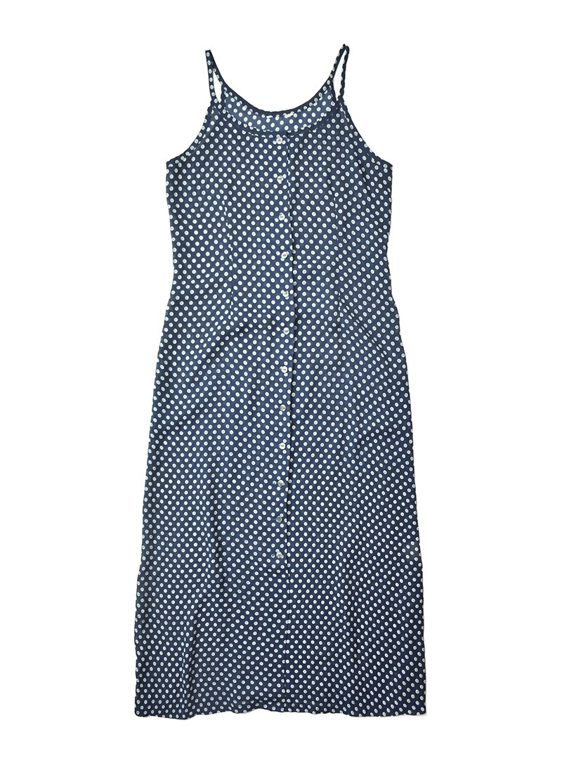 USED Sleeveless Dot Print Dress 