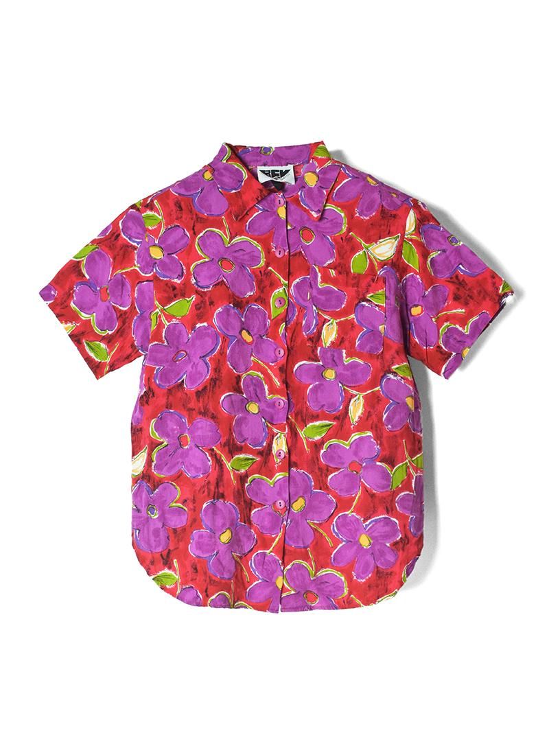 USED Rayon Floral Print Shirt AD-6