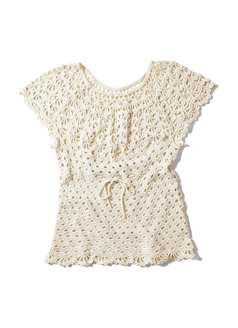 USED Crochet Layered Blouse