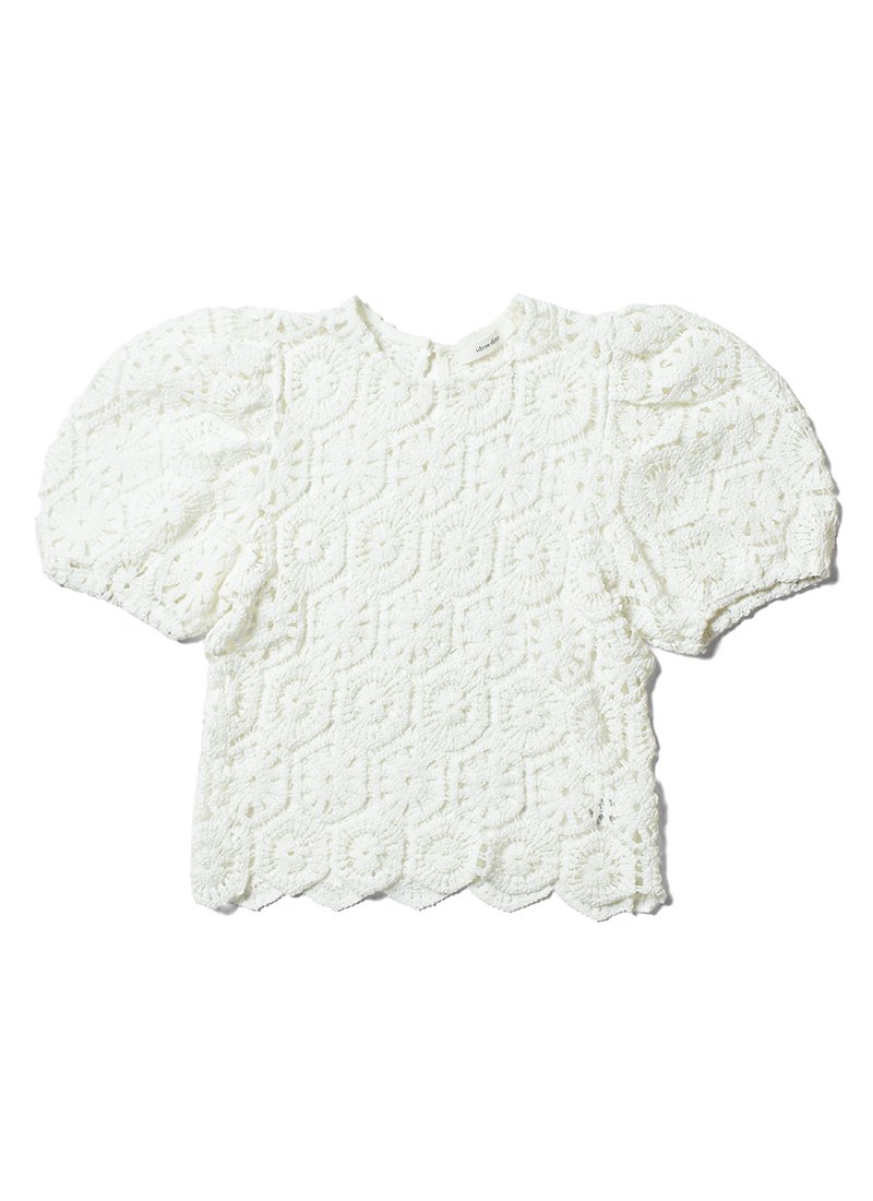 USED Crochet Layered Blouse AF-8