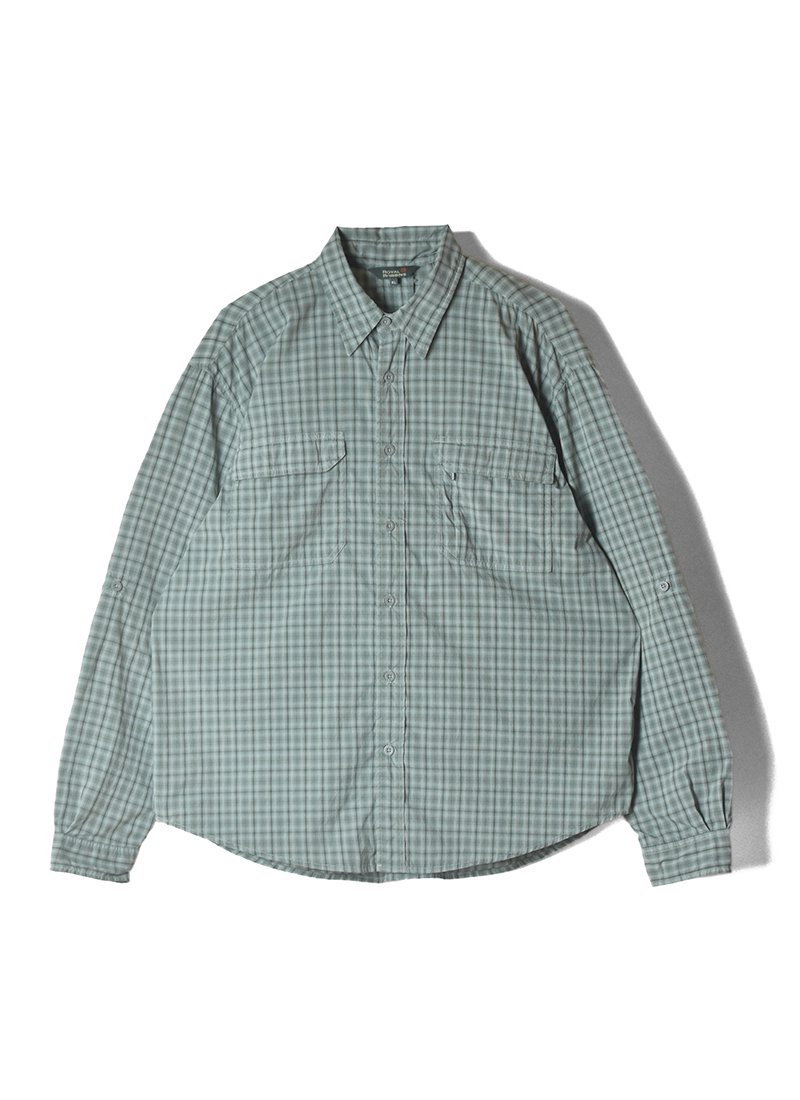 USED Ombre Plaid Field Gear Shirt 