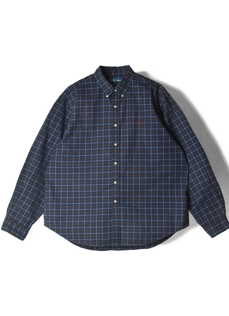 USED RALPH LAUREN Checked B.D.Shirt AB-37