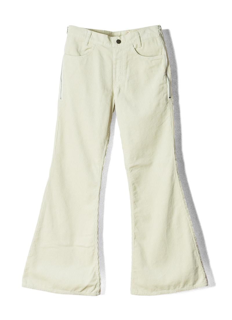 MEYAME Side Zip Flare Corduroy Pants